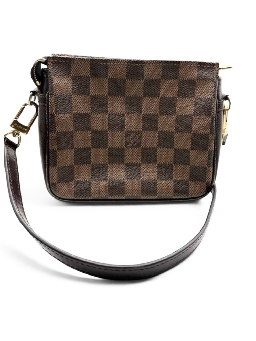 Louis Vuitton Damier Ebene Trousse Shoulder Bag Make Up Pouch